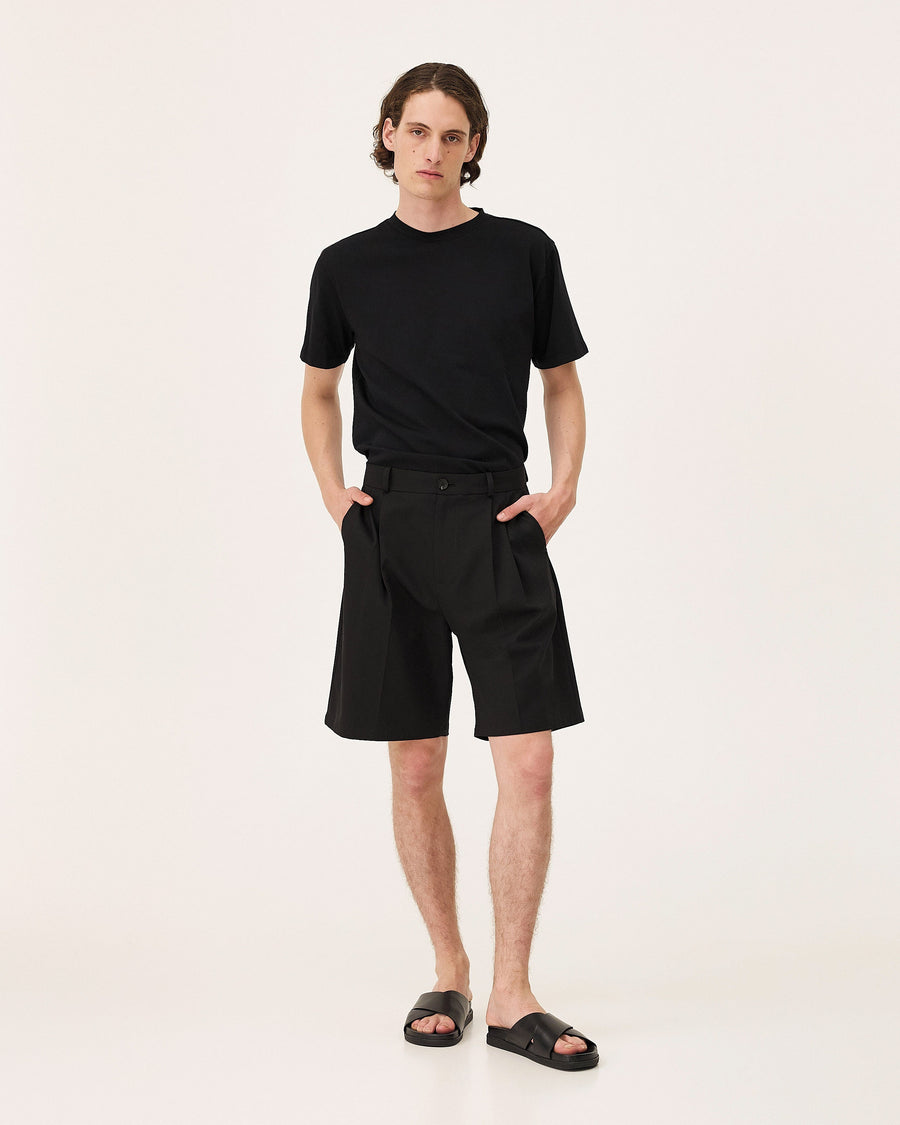 Como Black wool, short en laine vierge NOYOCO, homme ss26 studio