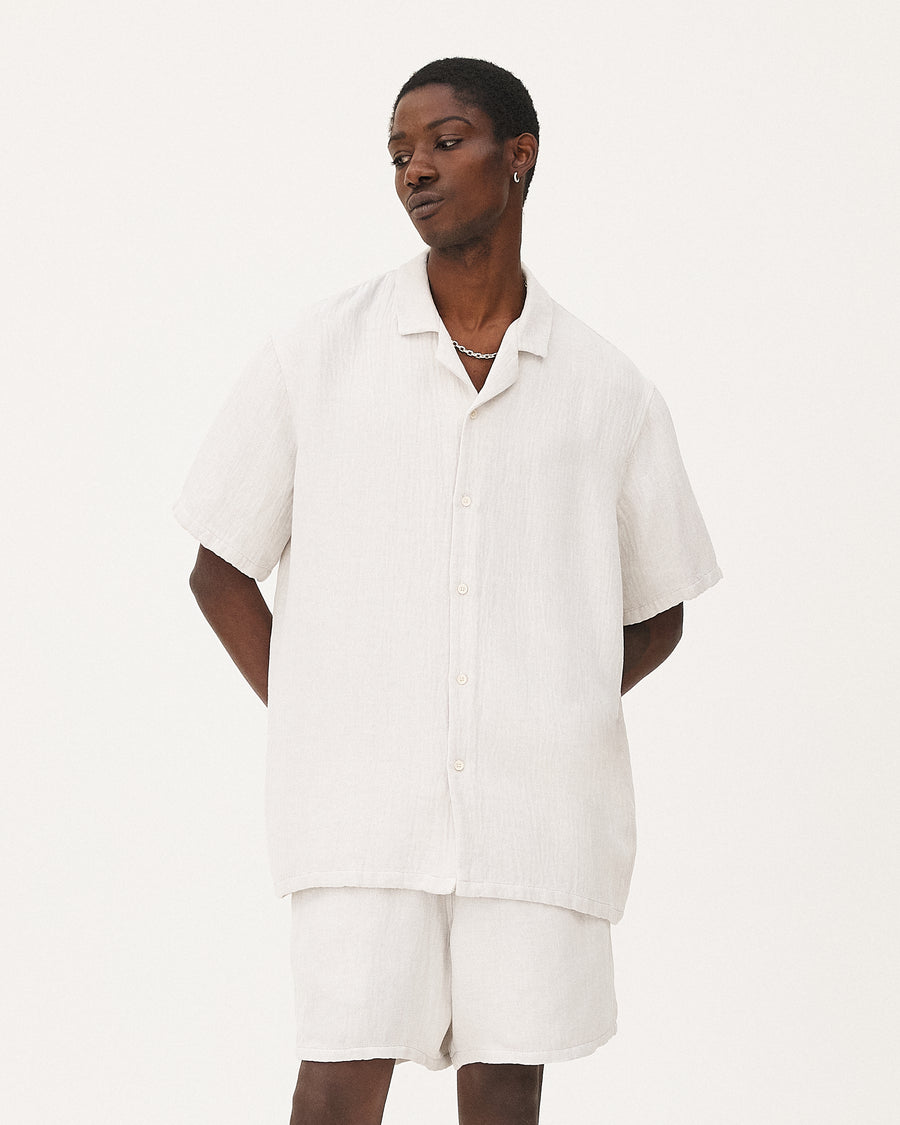 Orleans Light Grey shirt, SS26 menswear studio look