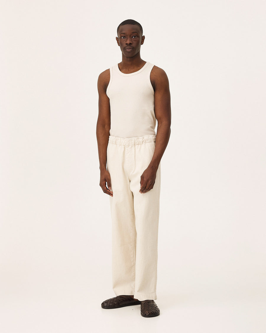 Michigan Ecru pants, SS26 menswear studio look