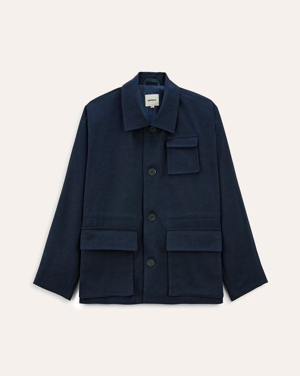 Orari Navy jacket, SS26 studio product image