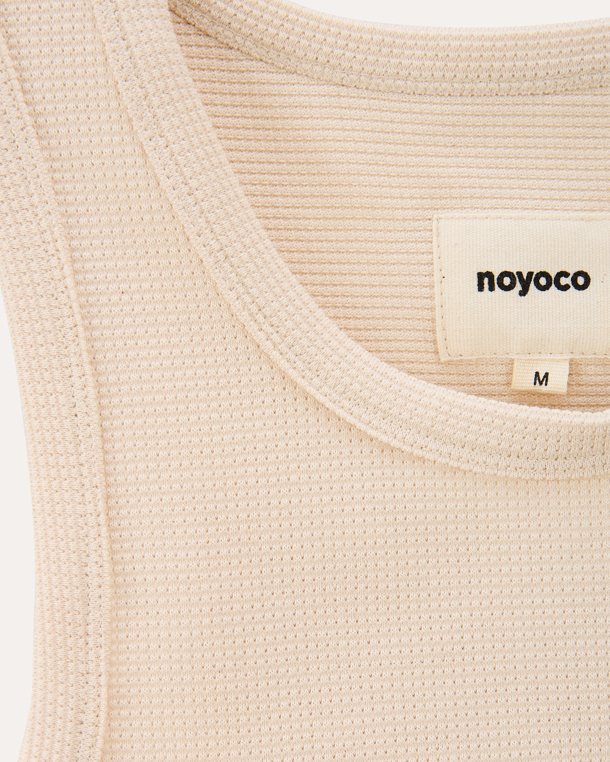 Leo Ecru tank top, SS25 detail view
