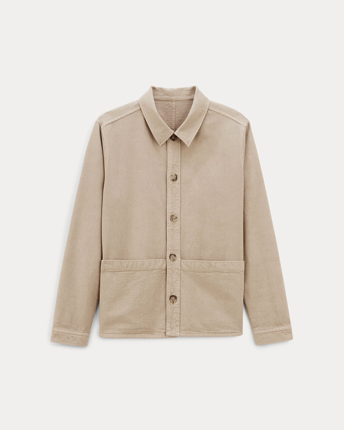Kin Greige 16-1107 TPG overshirt, SS26 studio product image