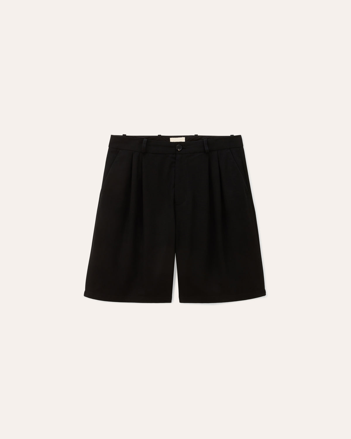 Como Black wool shorts, SS26 studio product image