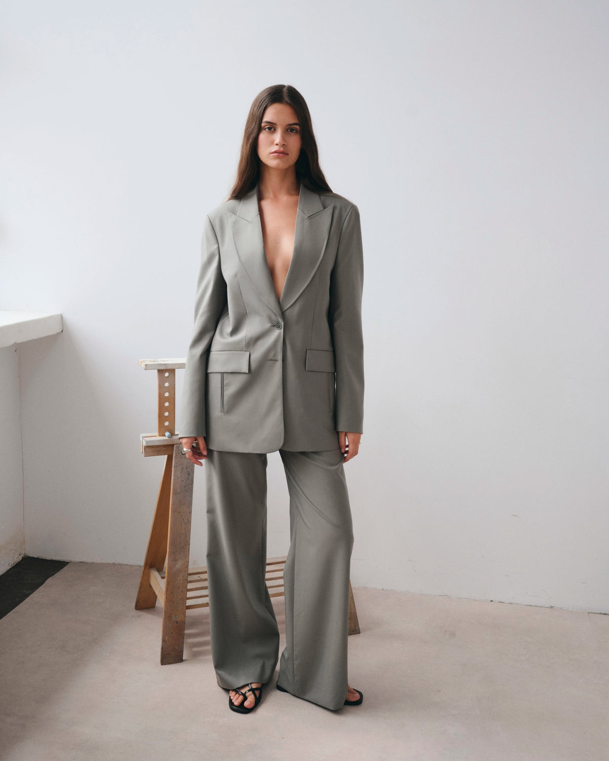Suri Eucalyptus, veste en laine vierge NOYOCO, femme SS26