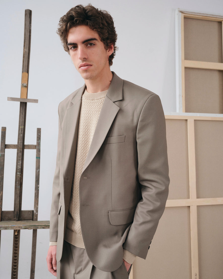 Clint Stone, veste en laine vierge NOYOCO, homme SS26