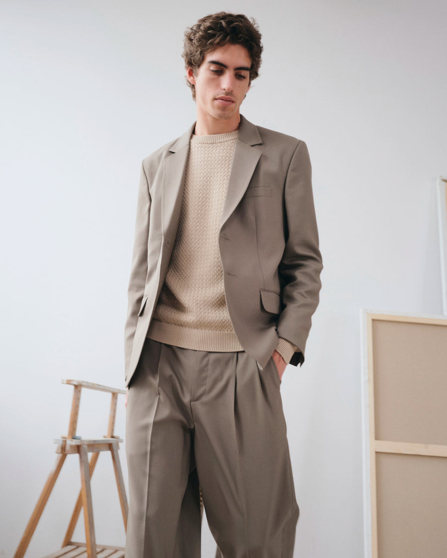 Clint Stone blazer, SS26 menswear look