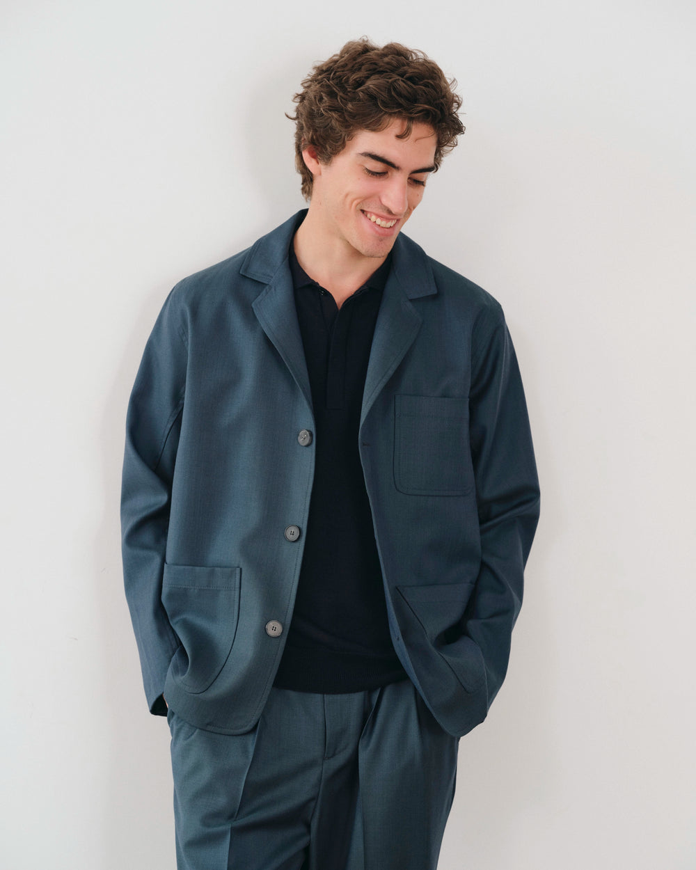 Nairo Deep lagoon, veste en laine vierge NOYOCO, homme SS26 edito