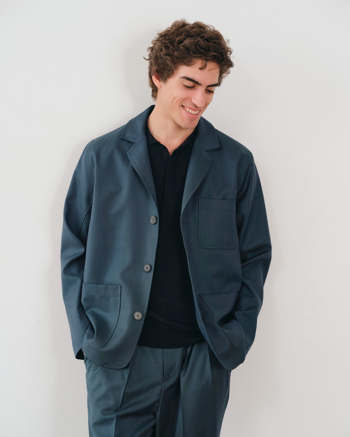Nairo Deep lagoon, veste en laine vierge NOYOCO, homme SS26 edito