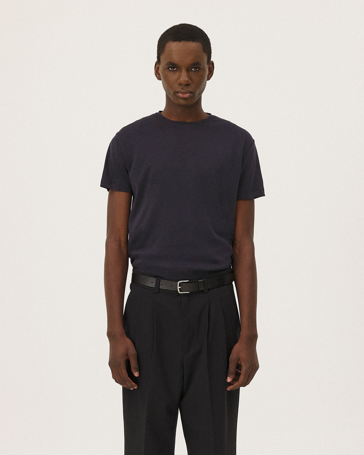 Faro Navy, t-shirt en lyocell et coton biologique NOYOCO, homme AW26 studio