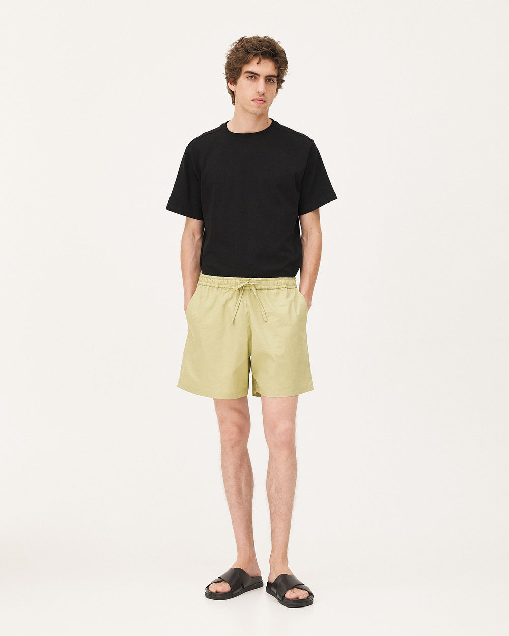 Malibu Pistachio, short en coton upcyclé NOYOCO, homme ss26 studio