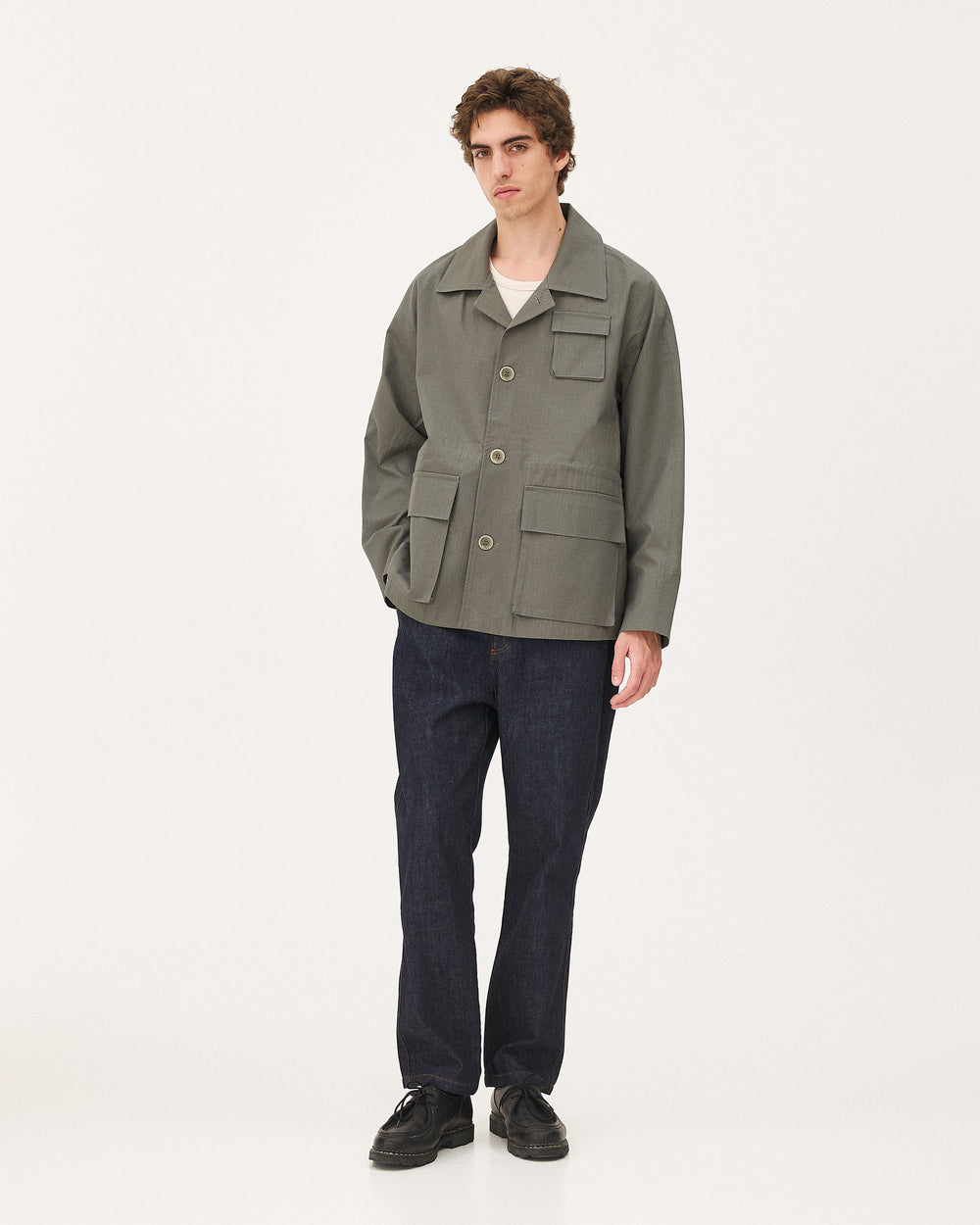 Orari Army green, veste en coton biologique NOYOCO, homme ss26 studio