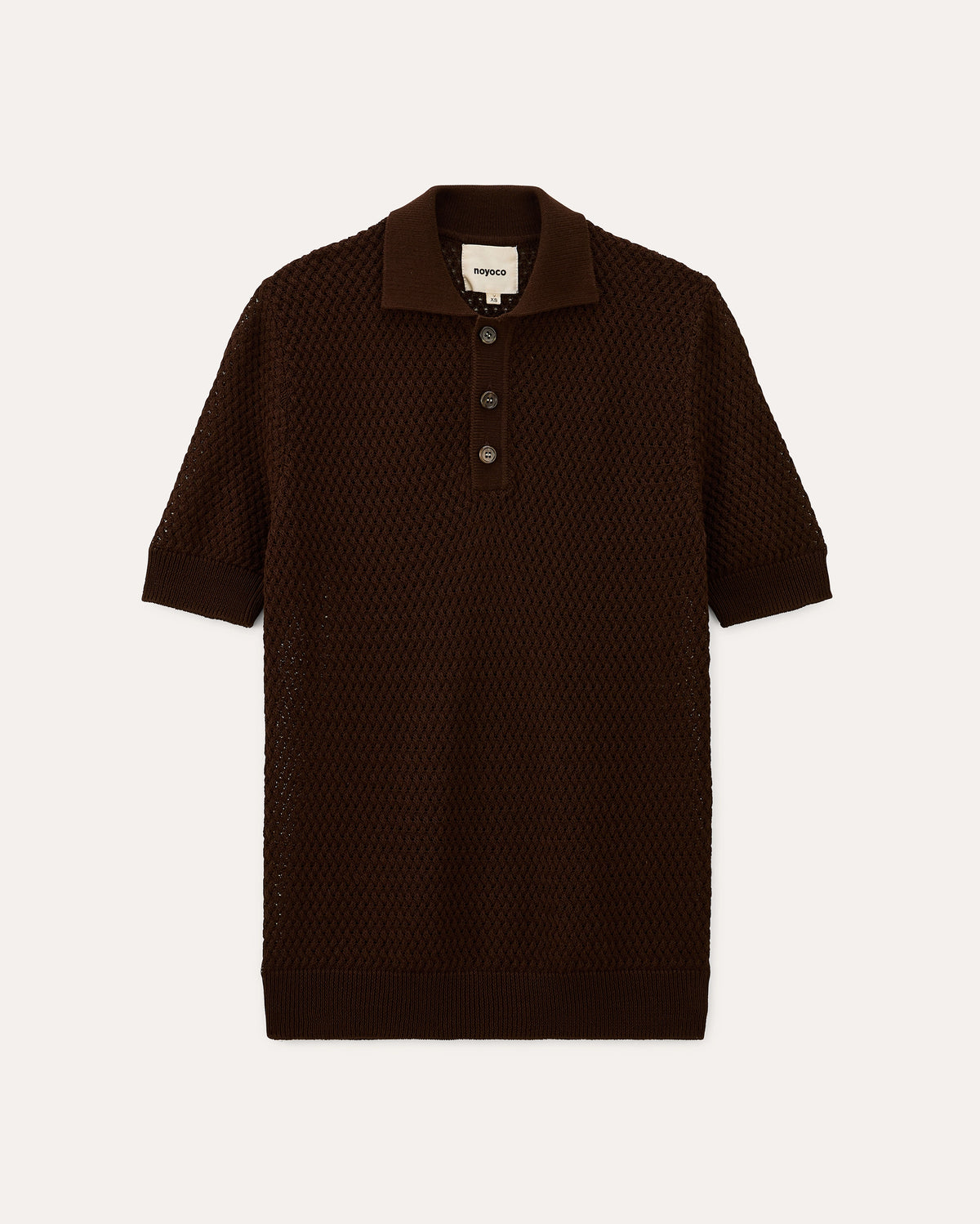 Haring Brown polo, SS25 studio product image