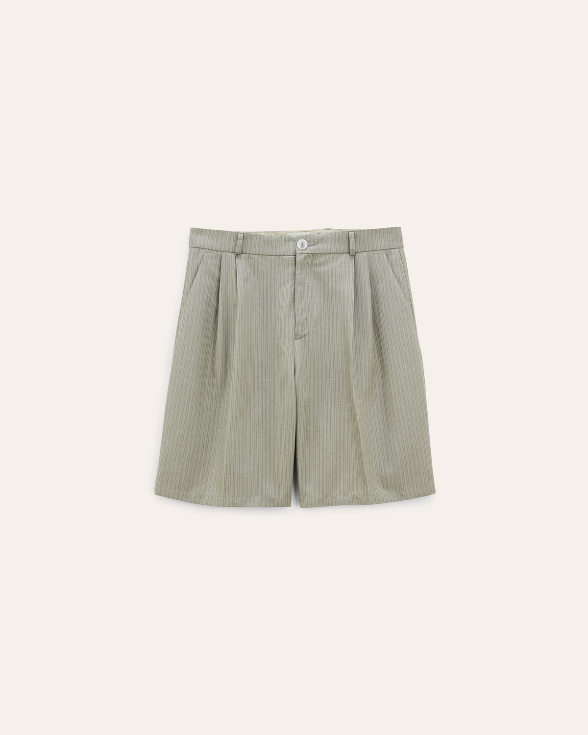 Como Beige Stripes shorts, SS26 studio product image