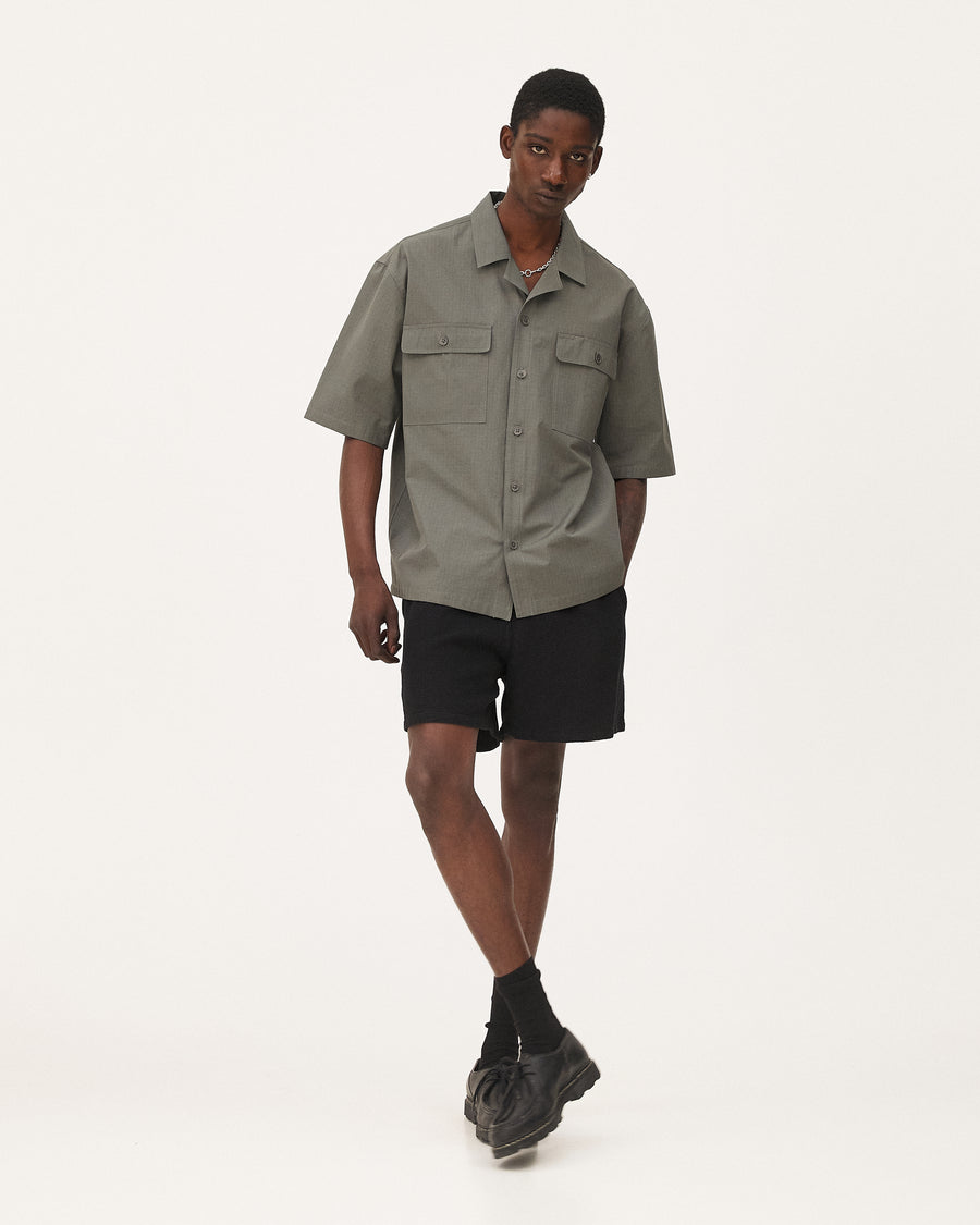 Borneo Army green, chemise en coton biologique NOYOCO, homme ss26 studio