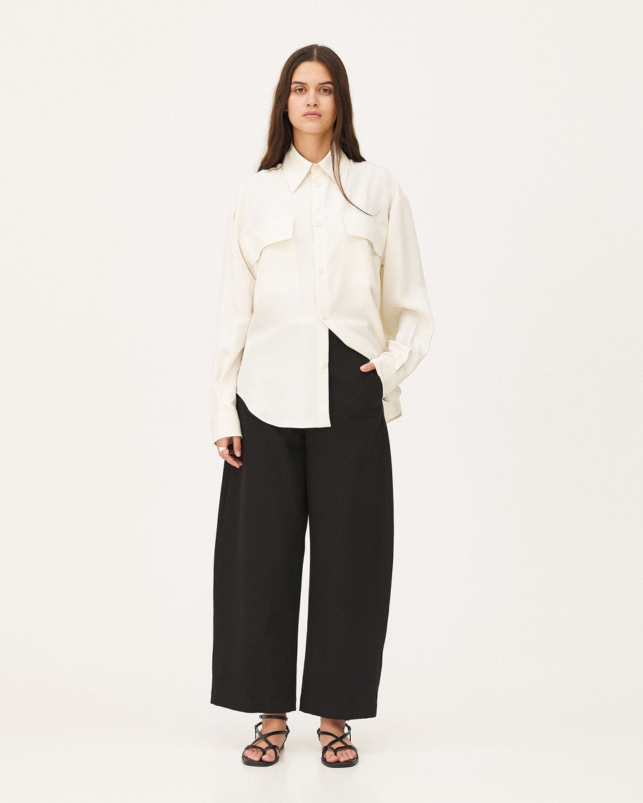 Nibe black, pantalon en lyocell et coton NOYOCO, femme ss26 studio