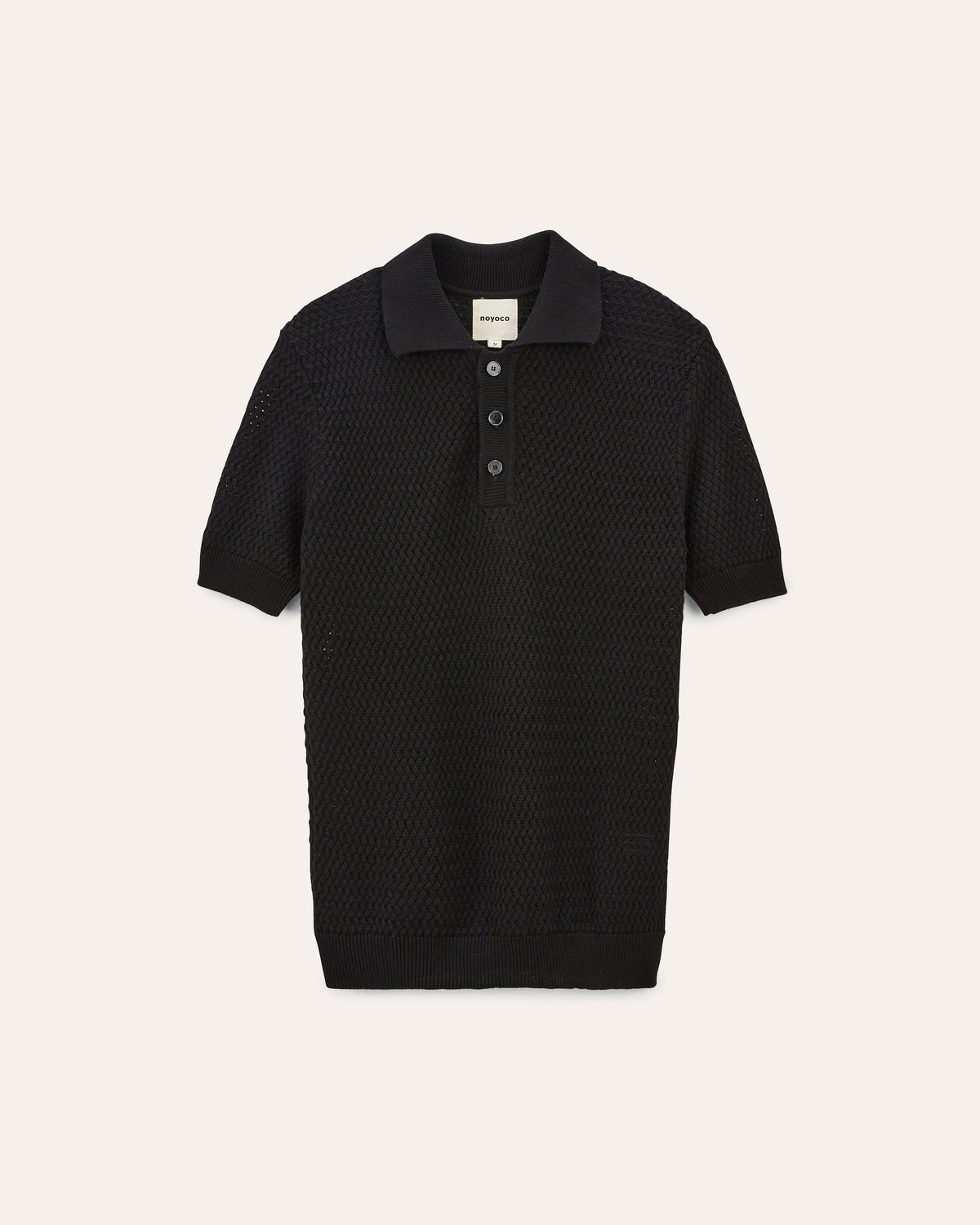 Haring Black polo, SS26 studio product image