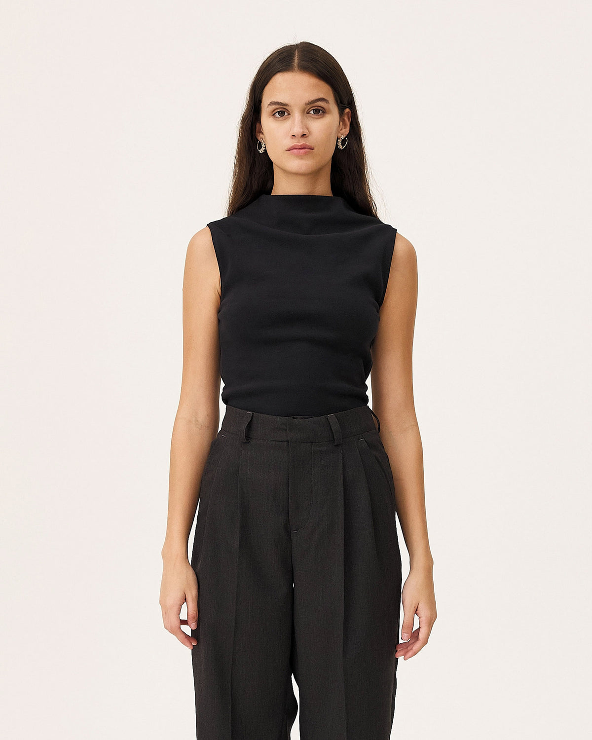 Elba Black t-shirt, AW26 womenswear studio look