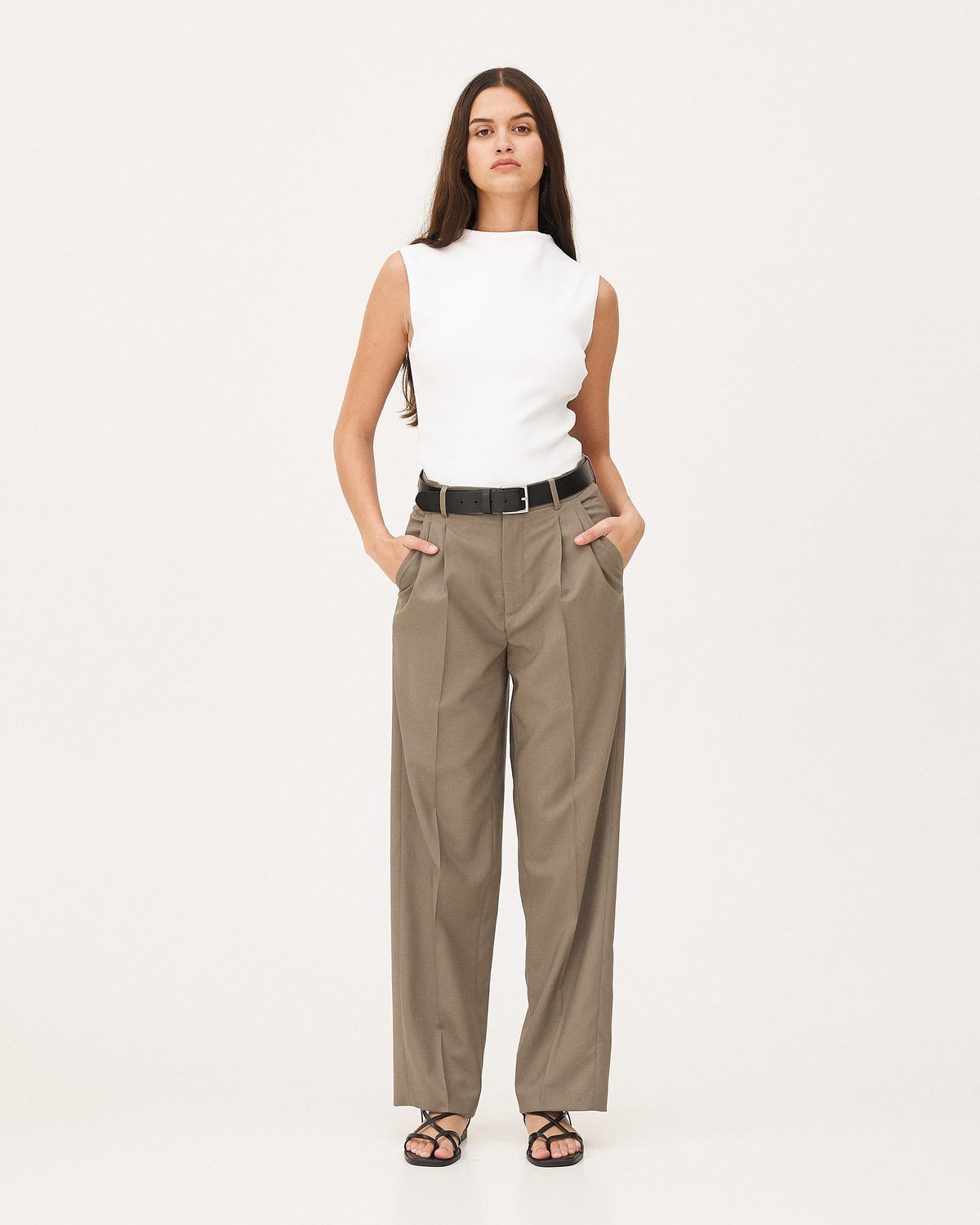 Elba Ecru, top en coton biologique NOYOCO, femme AW26 studio