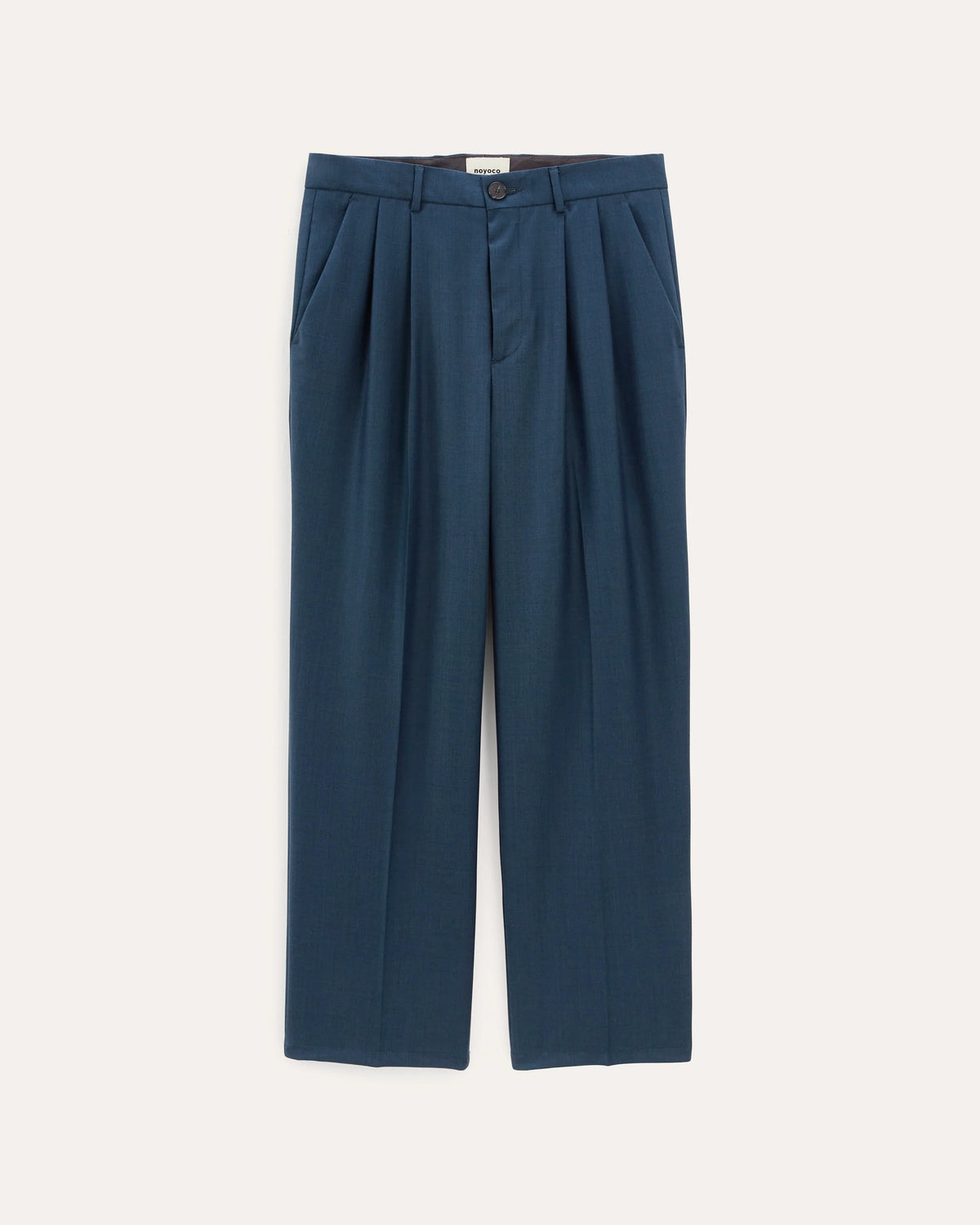 Clyde Deep lagoon, pantalon en laine vierge NOYOCO, packshot ss26 studio
