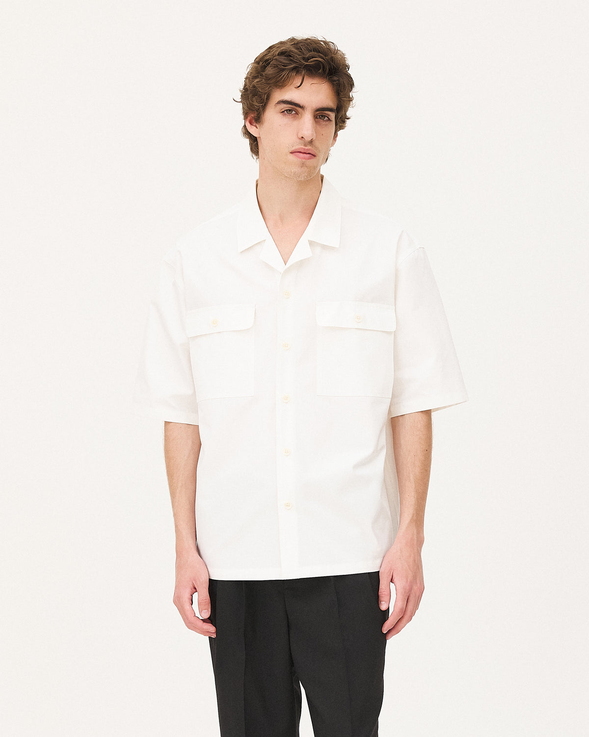 Borneo White shirt, SS26 menswear studio look