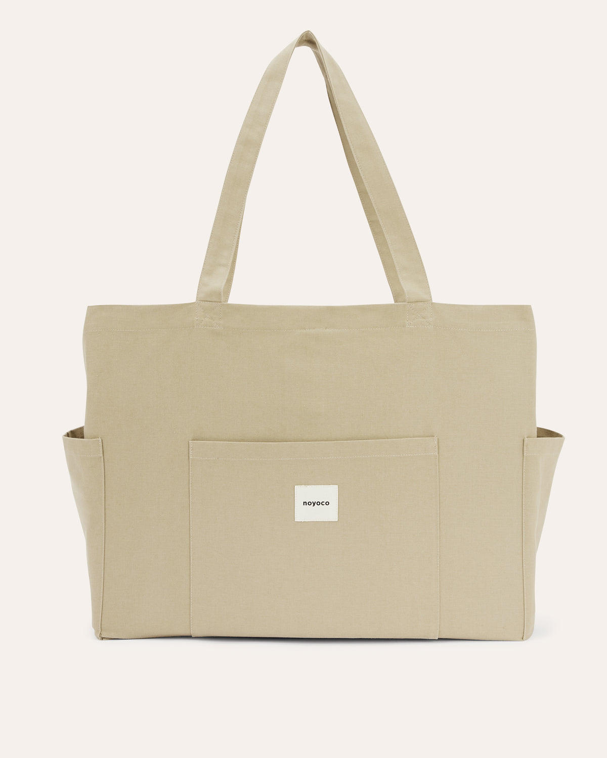 Handy Beige, sac en coton upcyclé NOYOCO, packshot ss26 studio