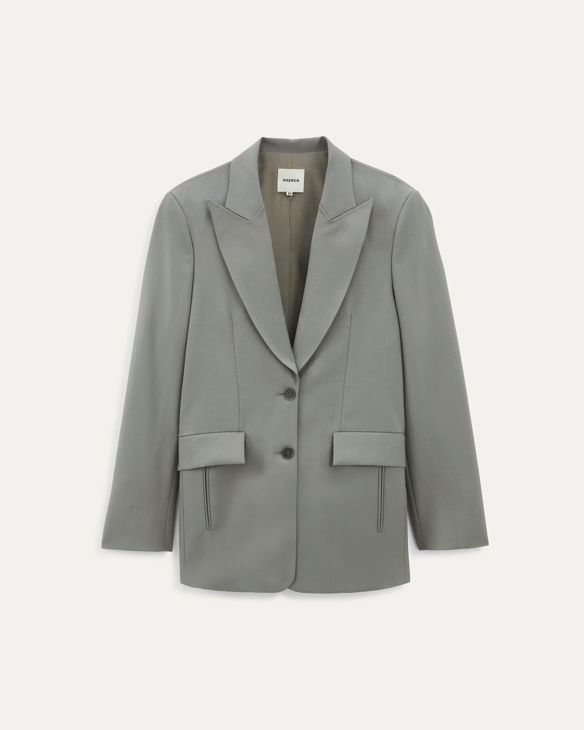 Suri Eucalyptus, veste en laine vierge NOYOCO, packshot ss26 studio