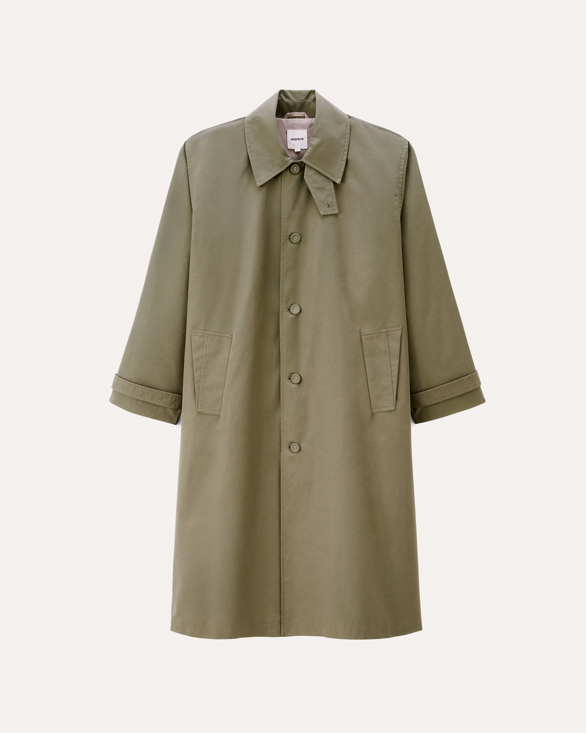 Osby Green coat, AW25 studio product image